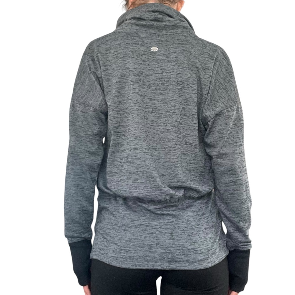 Athleta Womens S Charcoal Heather Batwing and Robin Cowl Neck Sweatshirt #918996 - Picture 14 of 14